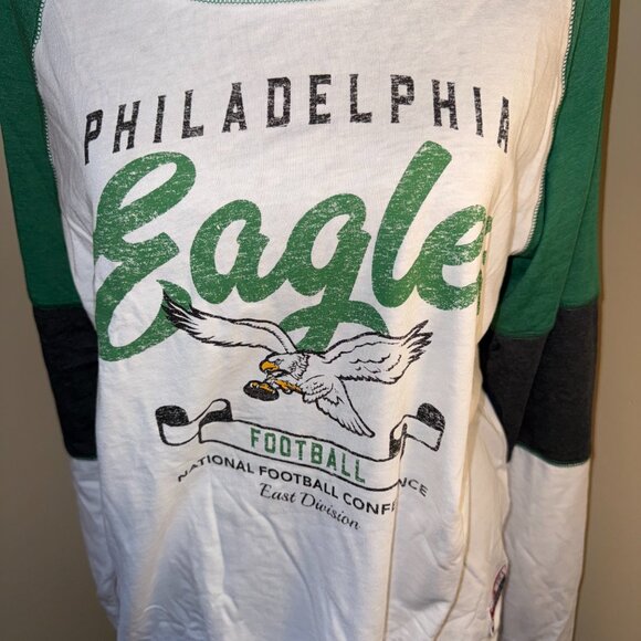 Mitchell & Ness Philadelphia Eagles Long Sleeve Shirt Women’s Size Large | Retro - Picture 3 of 3